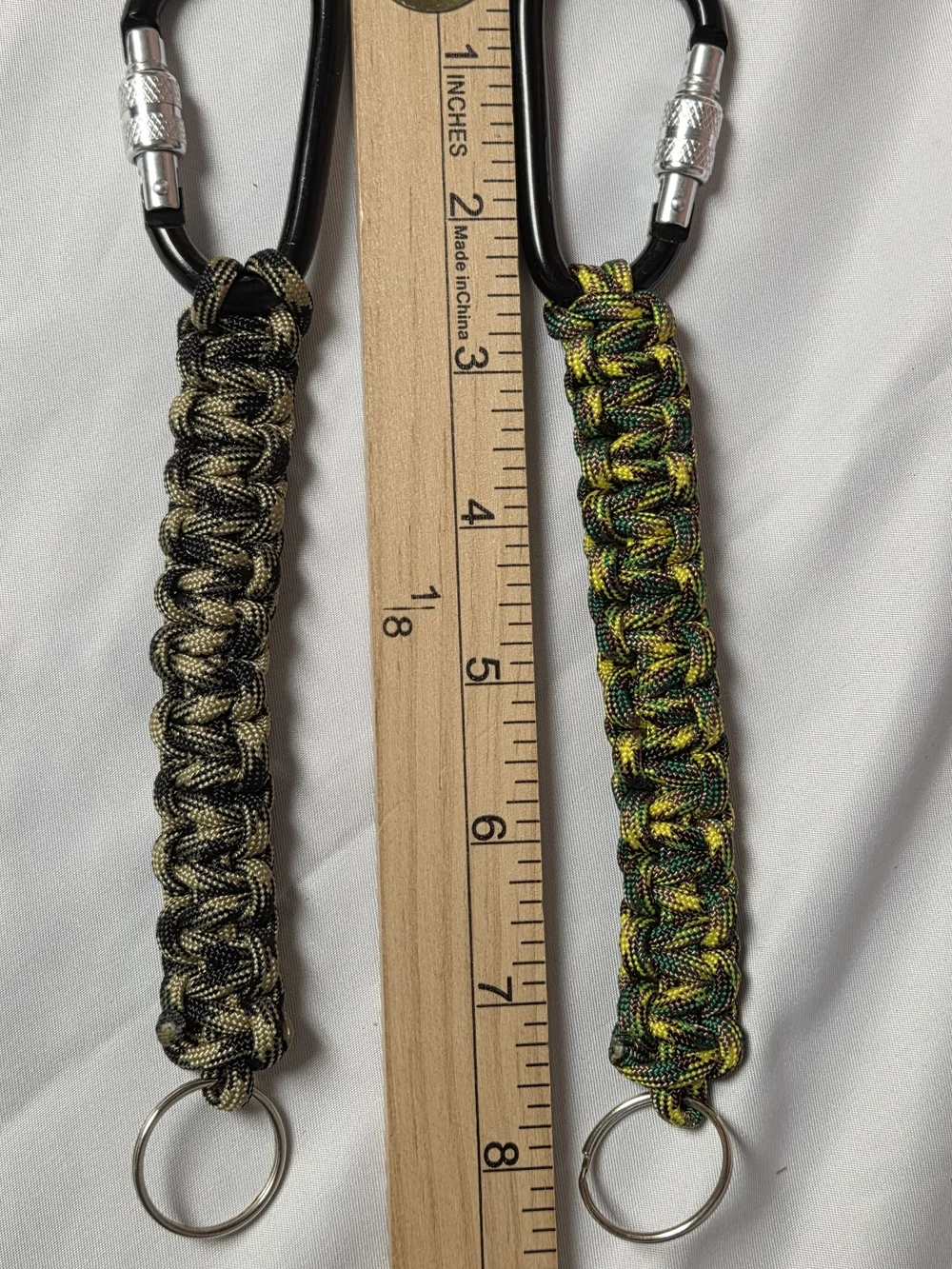 Handmade paracord keychains